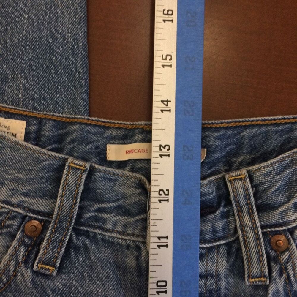 Levi’s ribcage straight jeans 27 blue button fly - Picture 7 of 14